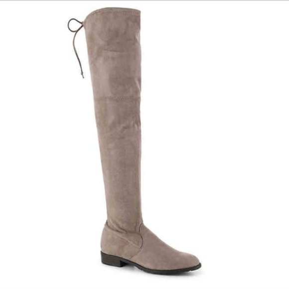 Over the Knee Faux Suede Boots - Picture 1 of 7